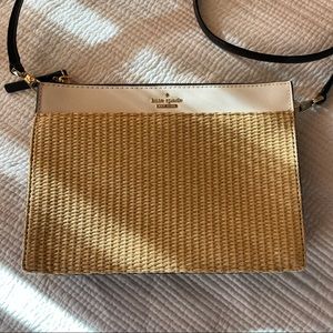 Kate Spade New York purse with rattan weaving